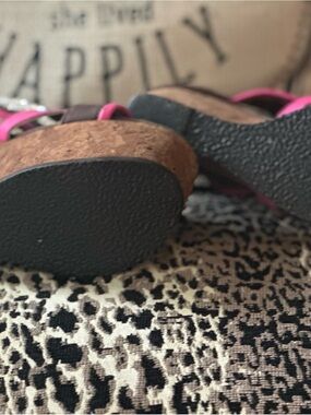Women’s Pink Platform Cork Sandals